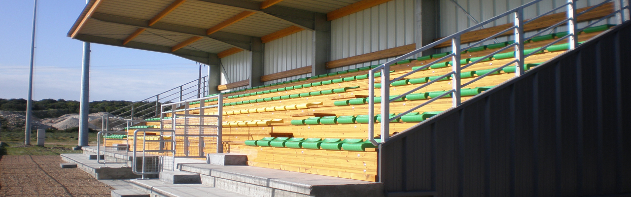 Bouton tribunes.