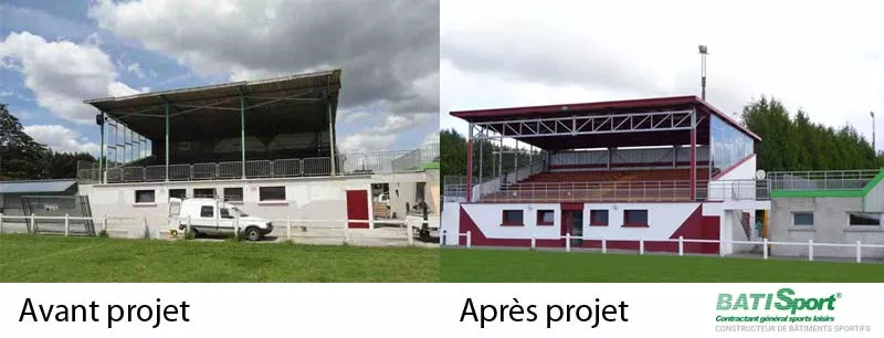 Renovation de tribune la gacilly batisport.