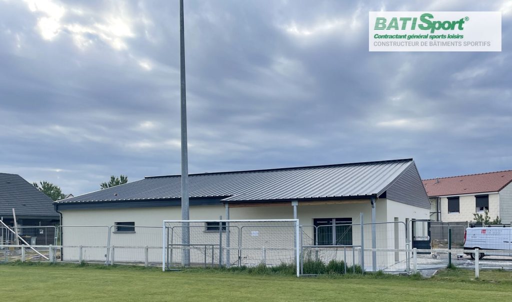 Vestiaires modulaires du stade de rogerville.