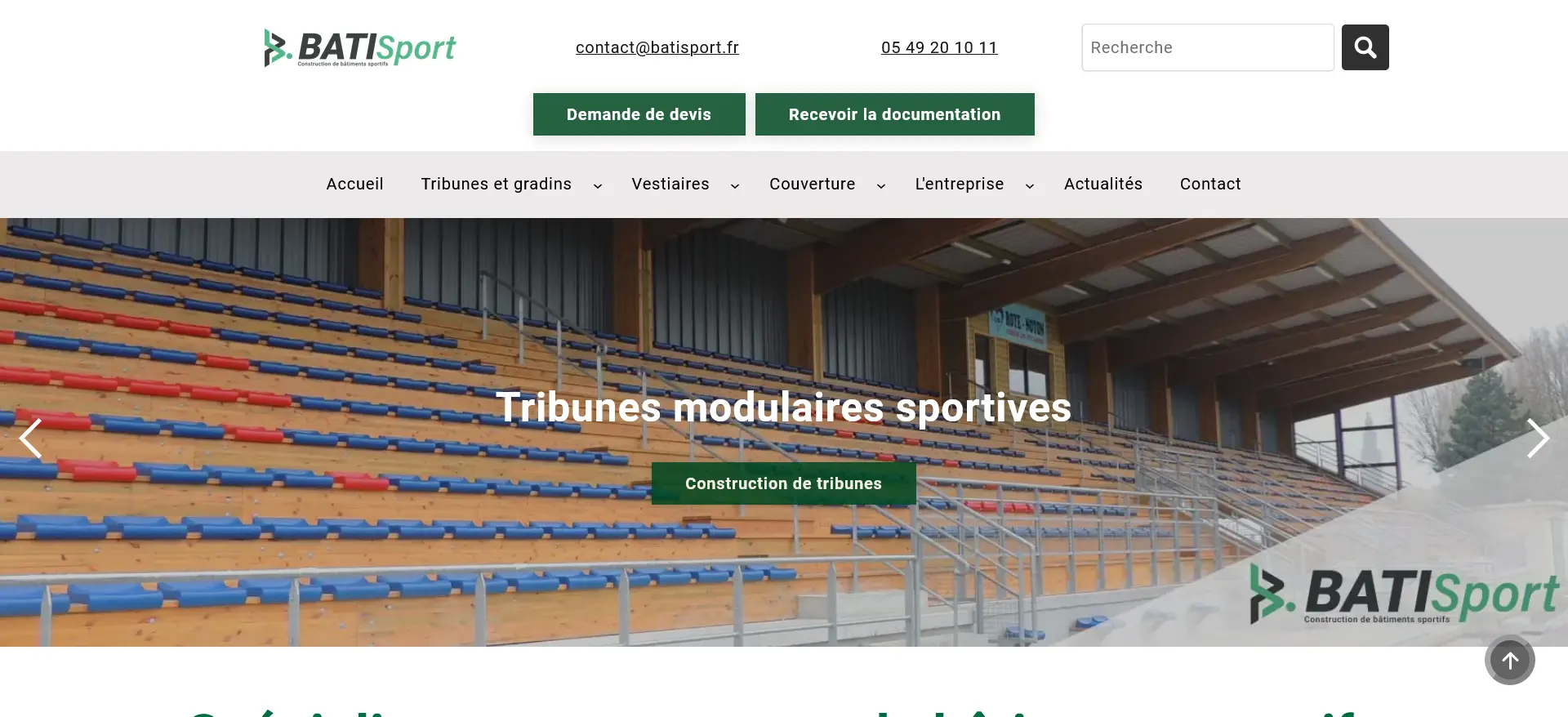 Nouveau site batisport screenshot.